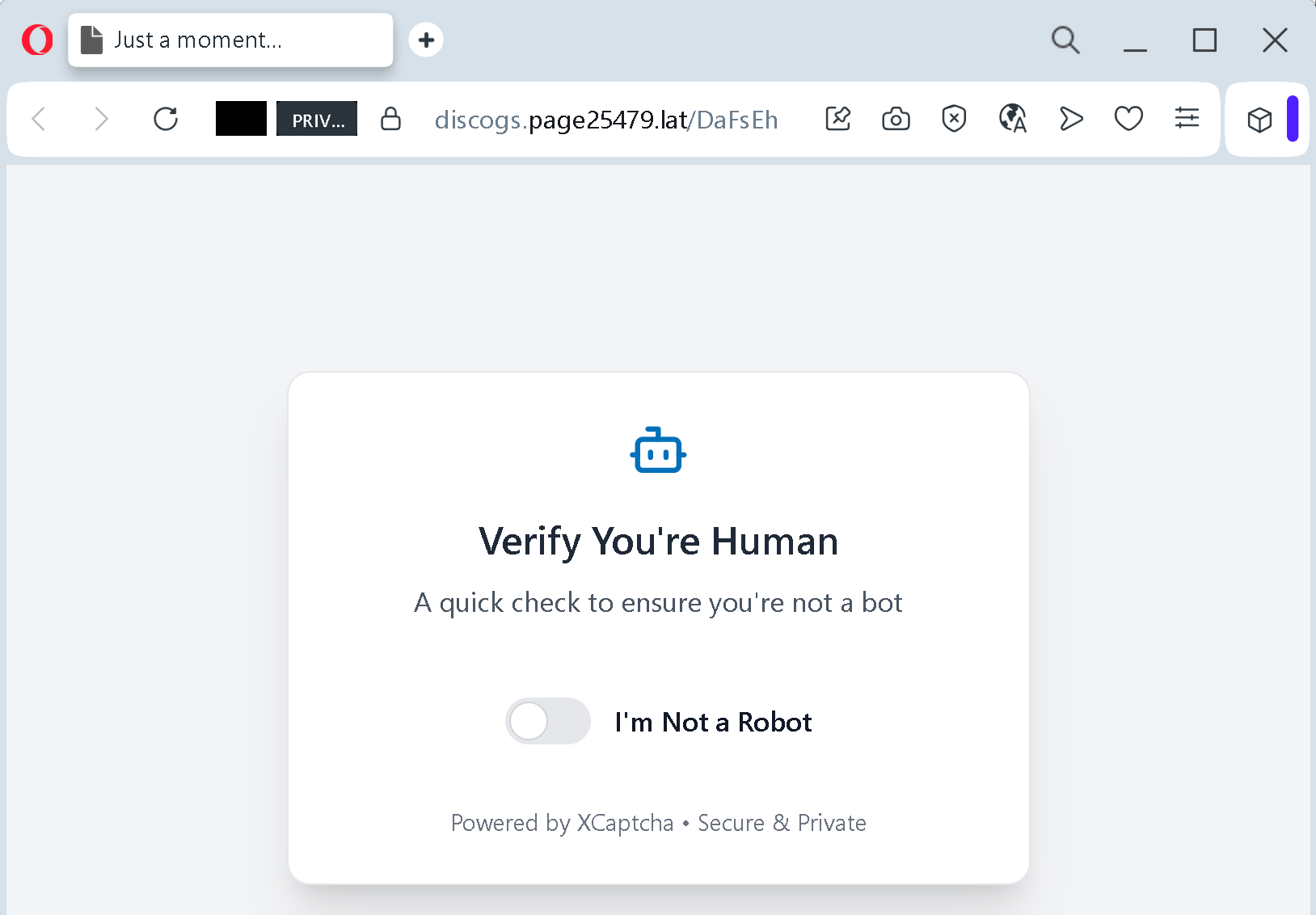 Actual screenshot of "The Phantom Verification: How Discogs Sellers Are Tricked Into Handing Over Their Payment Cards" phishing interface captured during link moderation on our platform. 